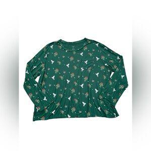 Kyte Baby Size 3XL Mistletoe Christmas Holiday Bamboo Long Sleeve Pajama Shirt